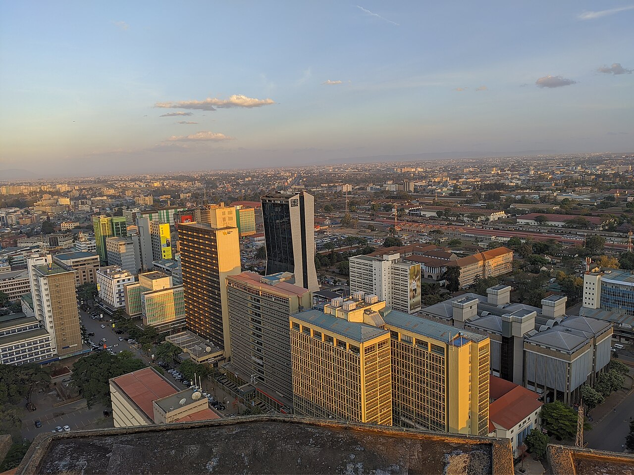 Nairobi skyline showing residential and commercial buildings affected by land rates