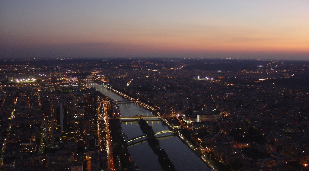 Paris cityscape view from the Eiffel Tower, France