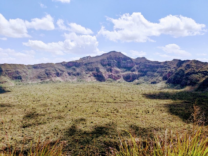 View of the Mount Longonot crater in Kenya's Great Rift Valley
