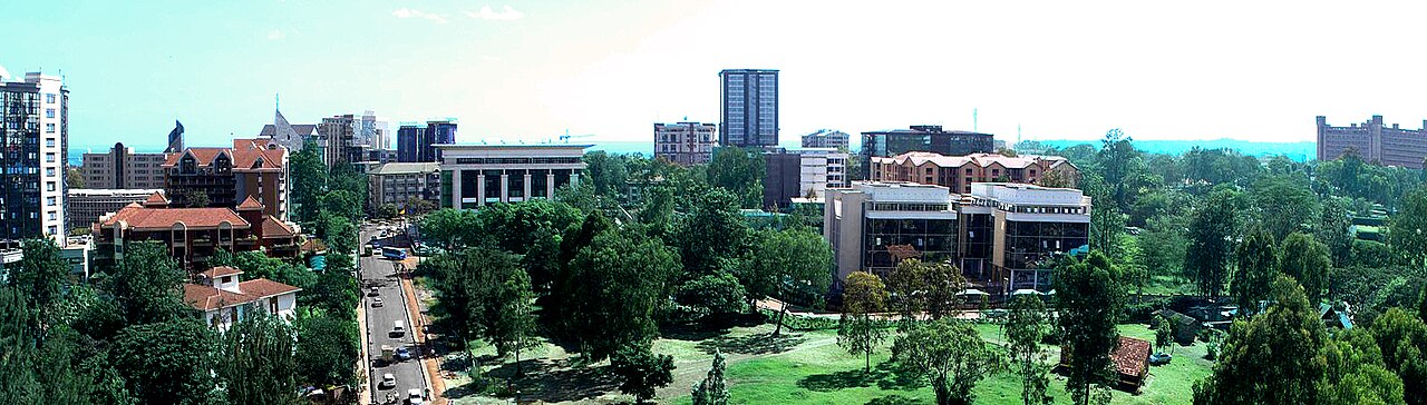 The Upper Hill district of Nairobi, Kenya, home to major referral hospitals
