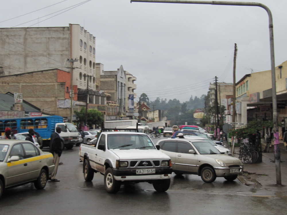 A street view of Eldoret town in the Kenyan Rift Valley