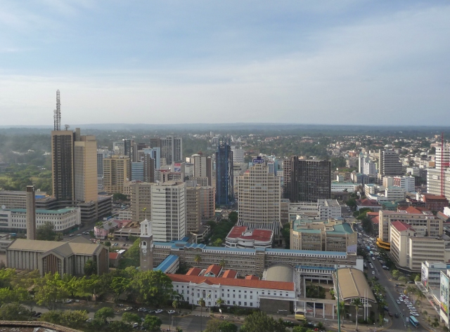 Kenya National Treasury building on Harambee Avenue Nairobi